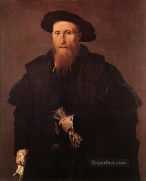 Gentleman with Gloves 1543 Renaissance Lorenzo Lotto Oil Paintings